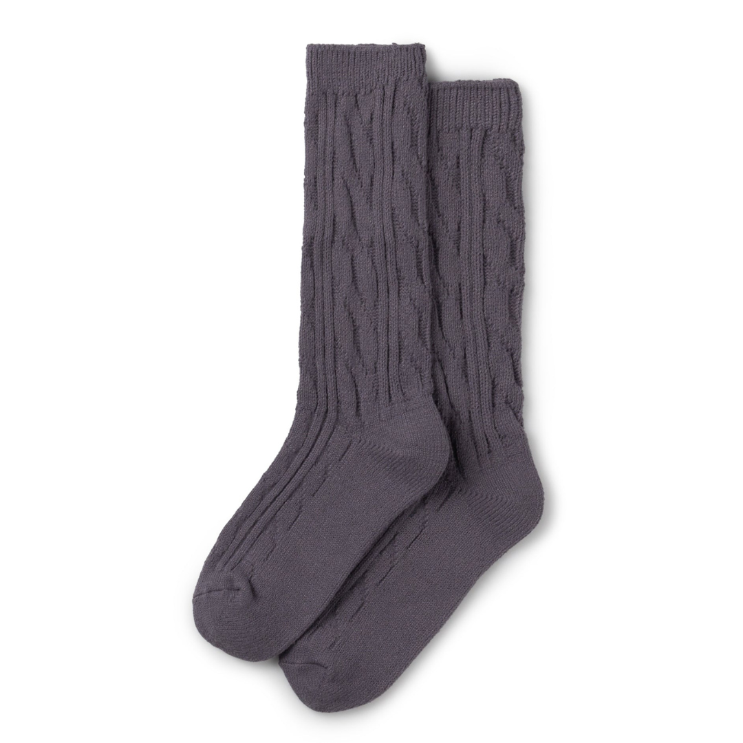 Chalk Cosy Cable Socks