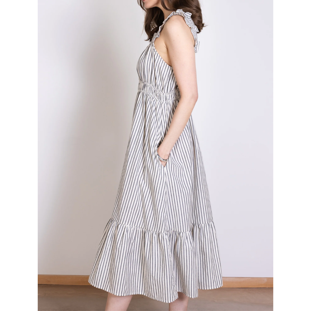 Striped Cotton Frill Sundress