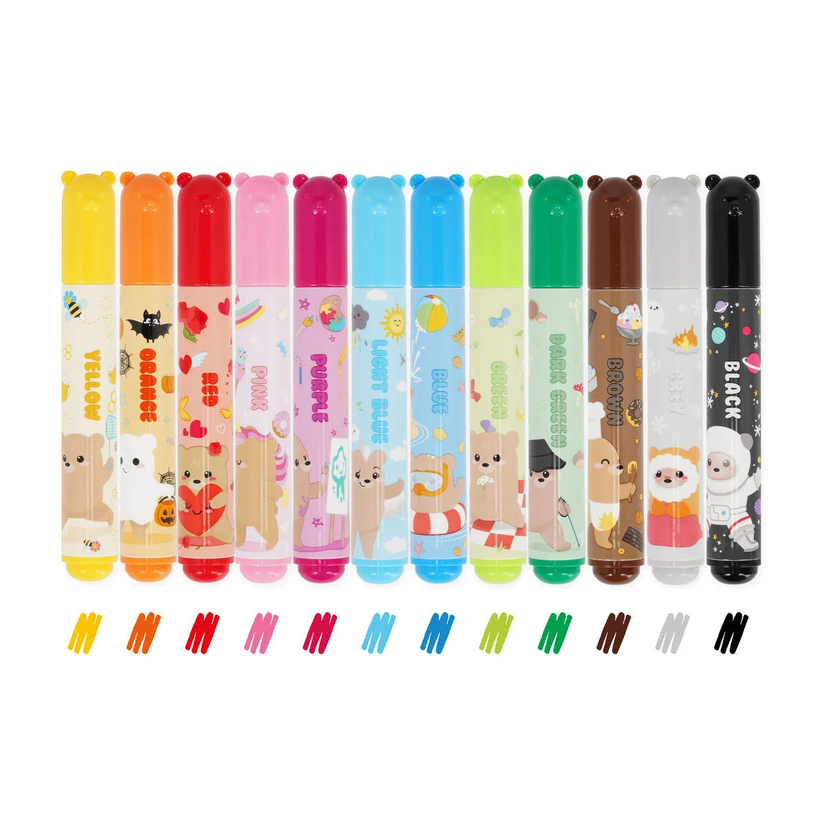 Teddy Friends Markers (Set of 12)