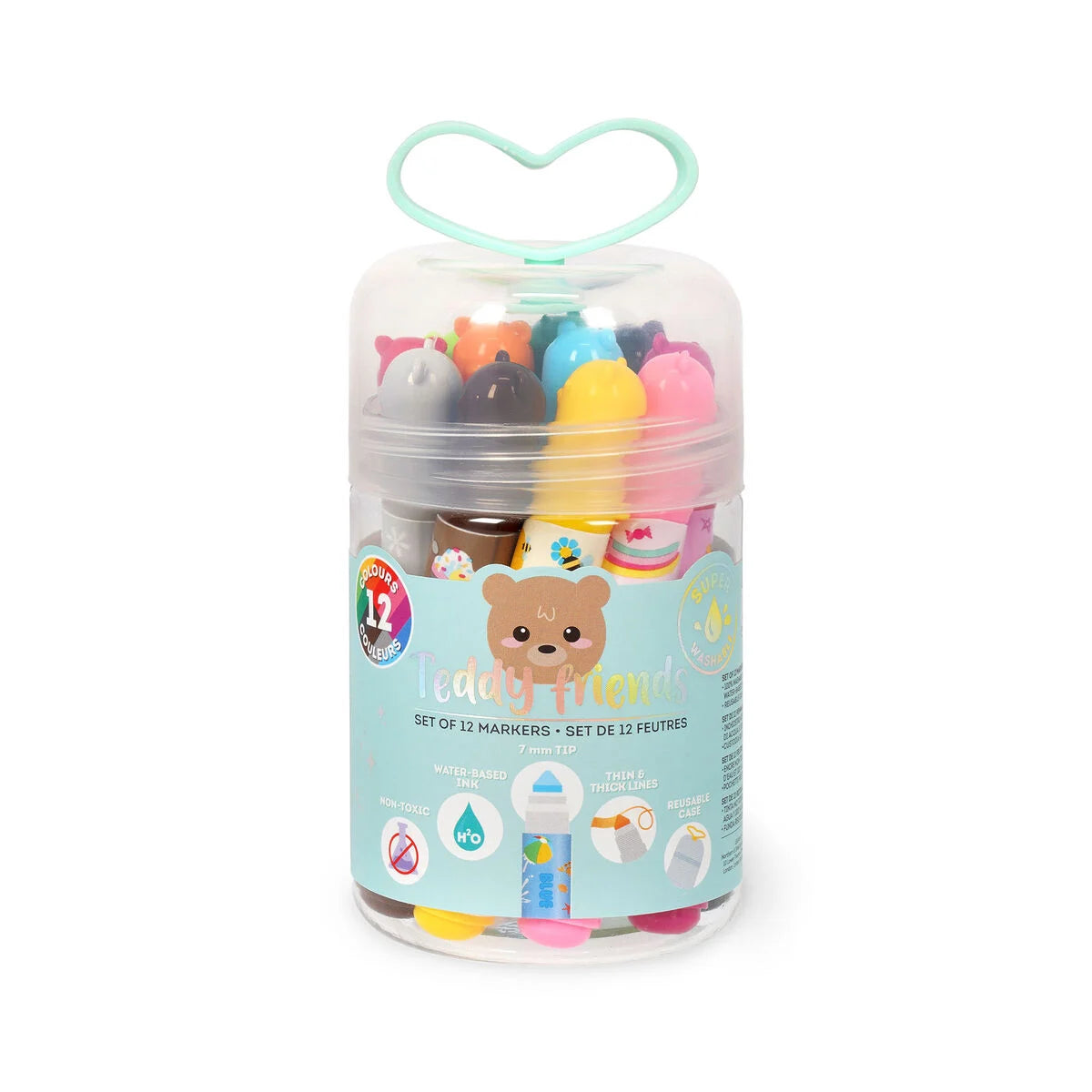 Teddy Friends Markers (Set of 12)