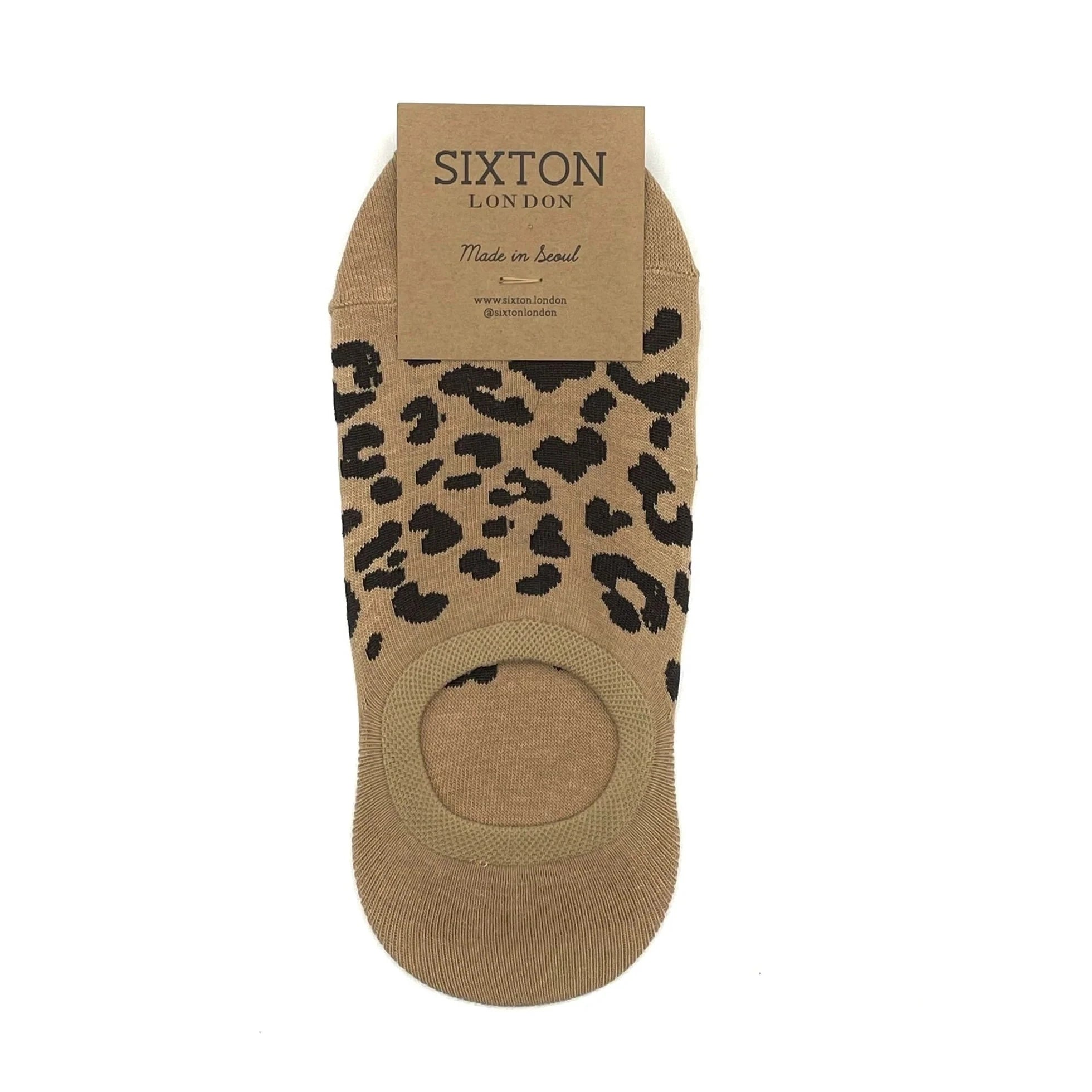Leopard Print Trainer Socks