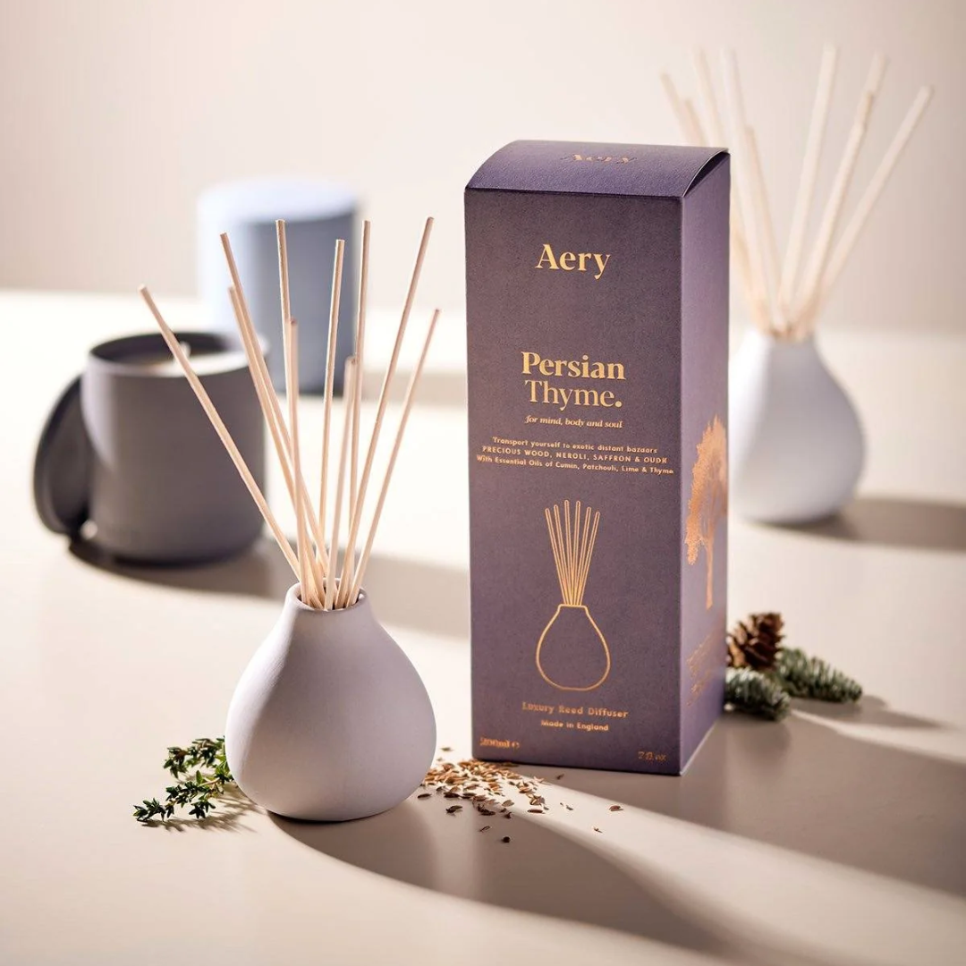 Persian Thyme Reed Diffuser - Light Grey Clay