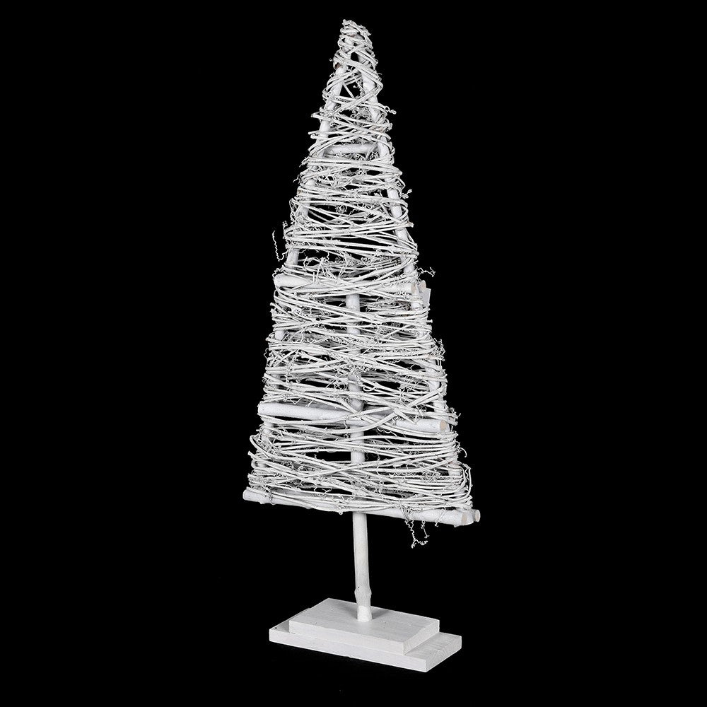 White Rattan Christmas Tree