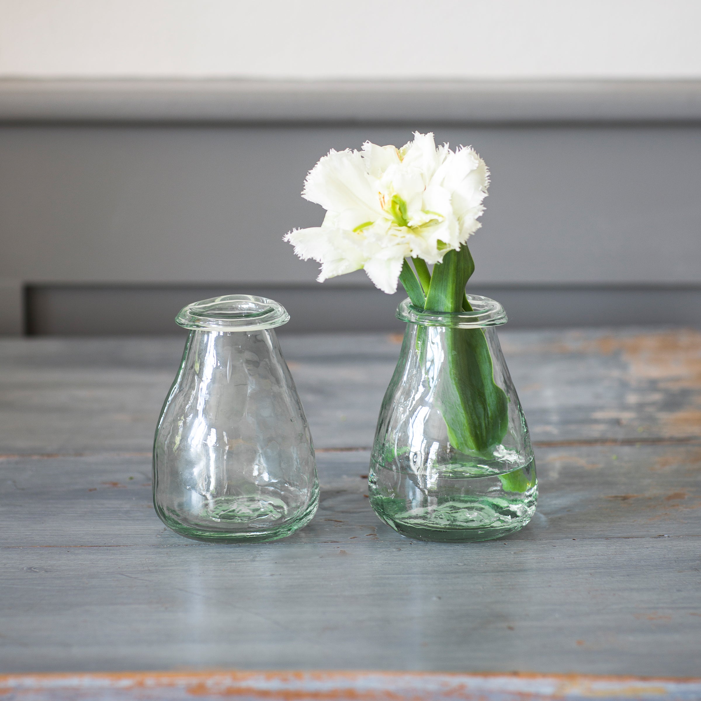 Vernham Recycled Glass Bud Vases (Set of 2)