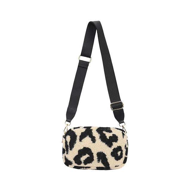 Leopard Bouclé Cross Body Bag