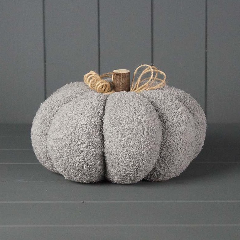 Grey Fabric Pumpkin