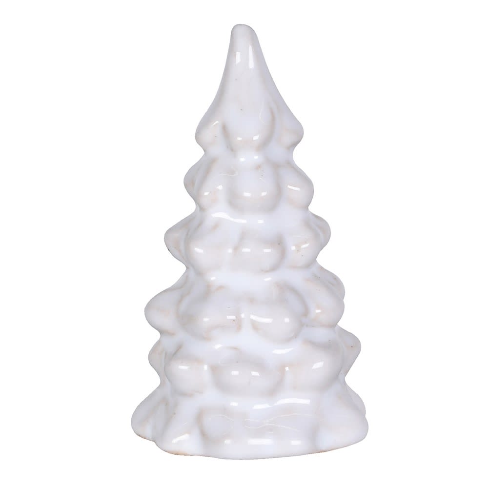 White Glazed Christmas Tree Decoration
