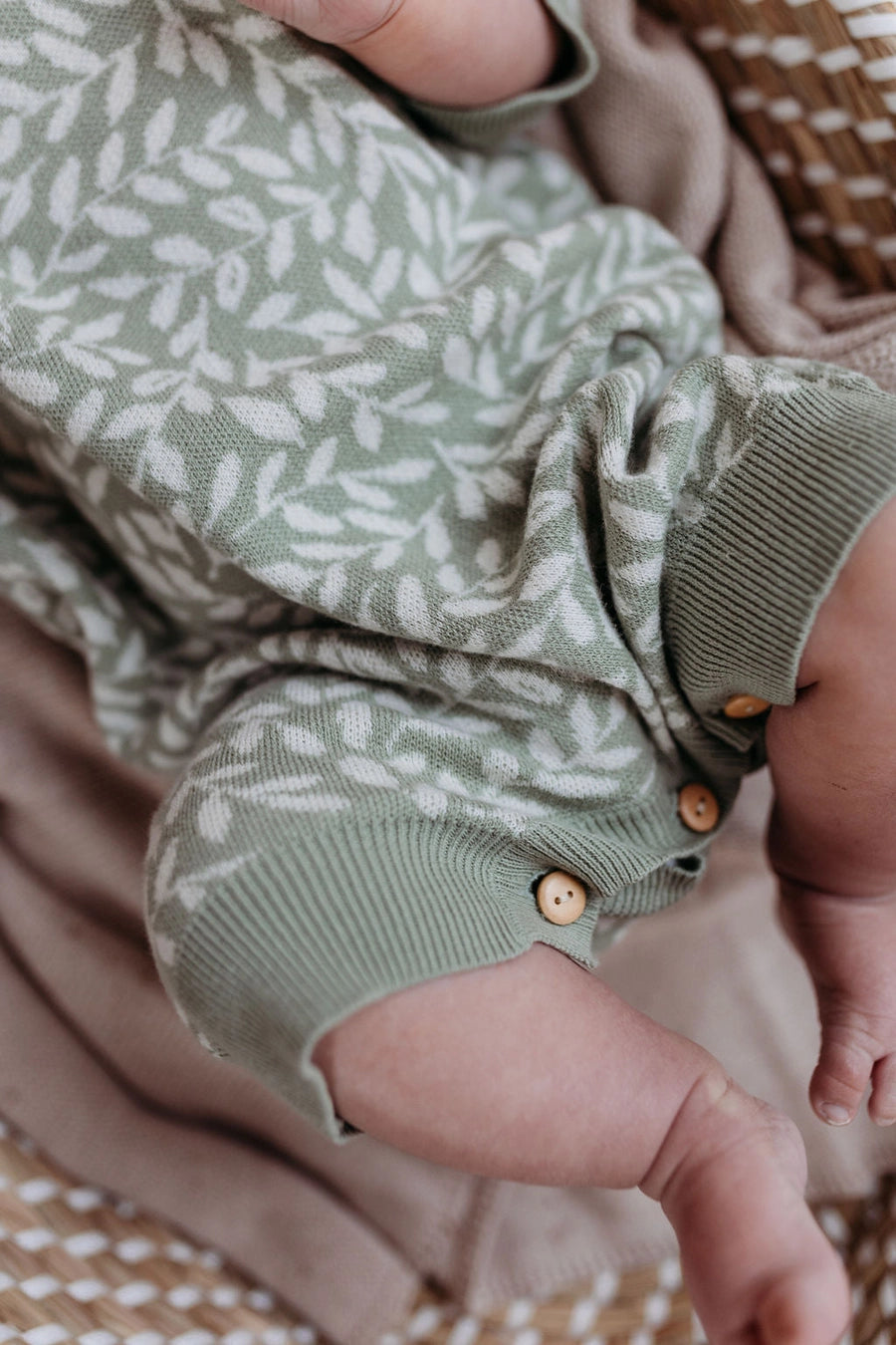 Mist Olive Branch Rue Romper