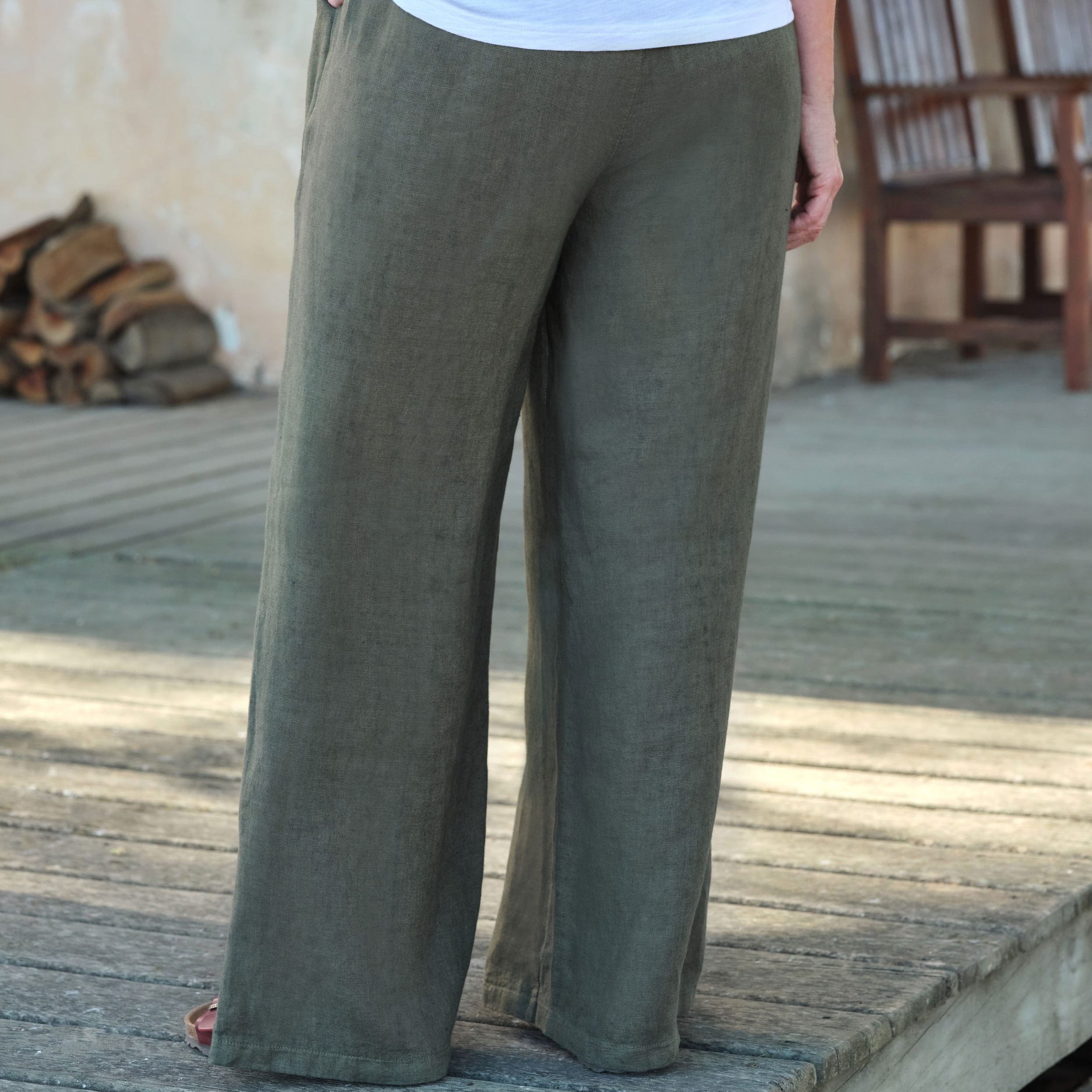 Linen Wide Leg Trouser