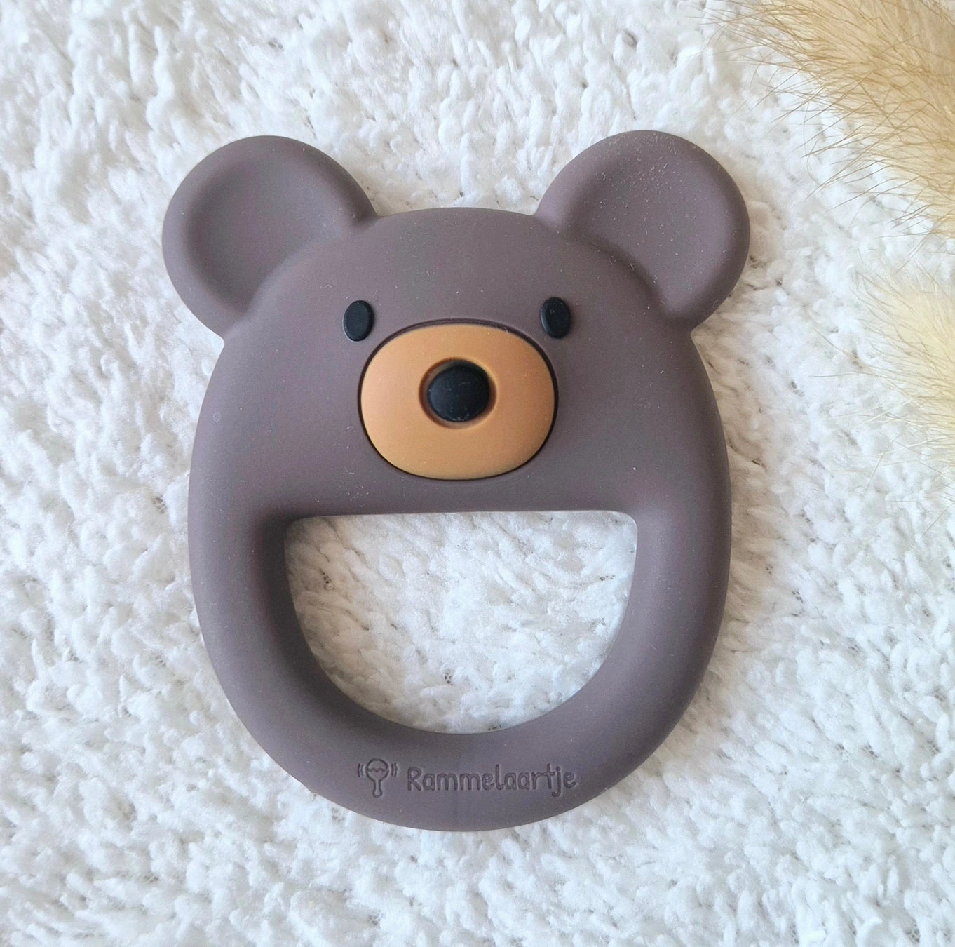 Silicone Brown Bear Teething Ring