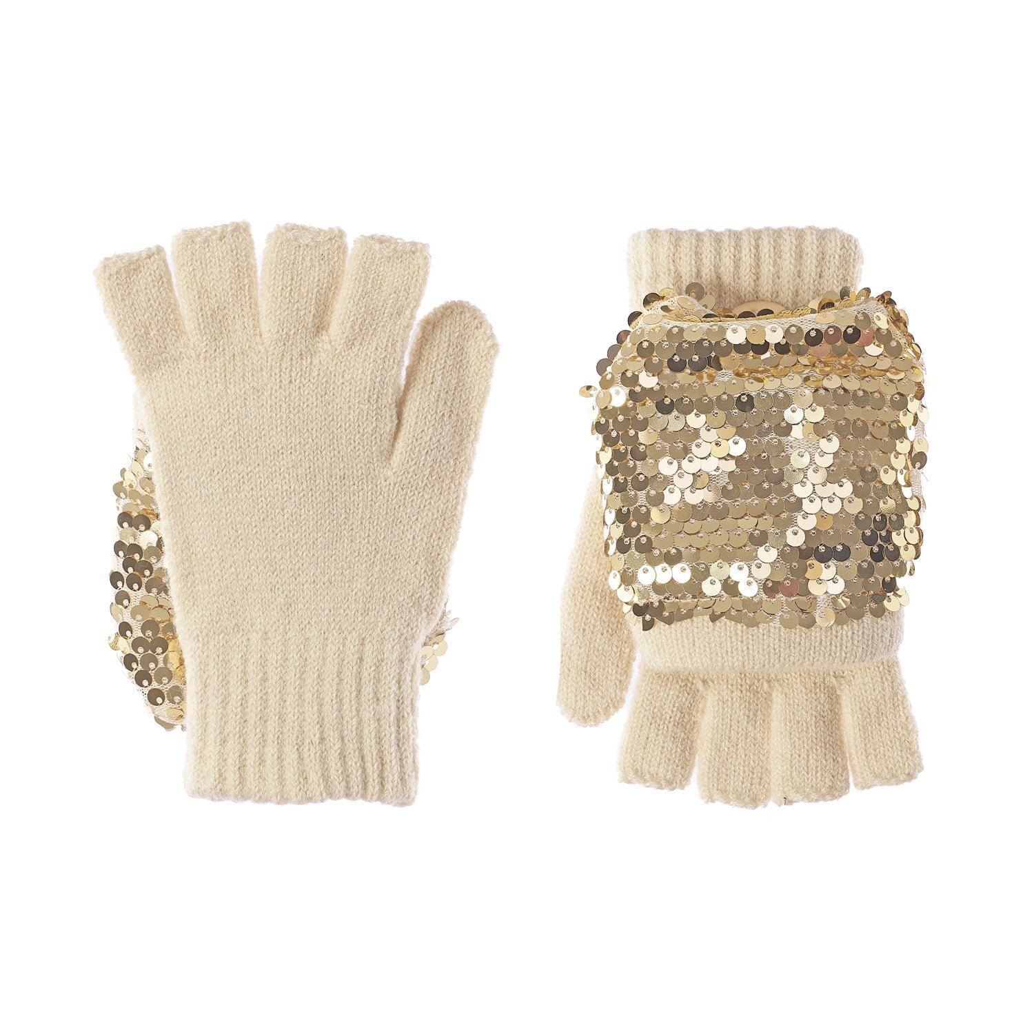 Rockahula Shimmer Sequin Knitted Gloves