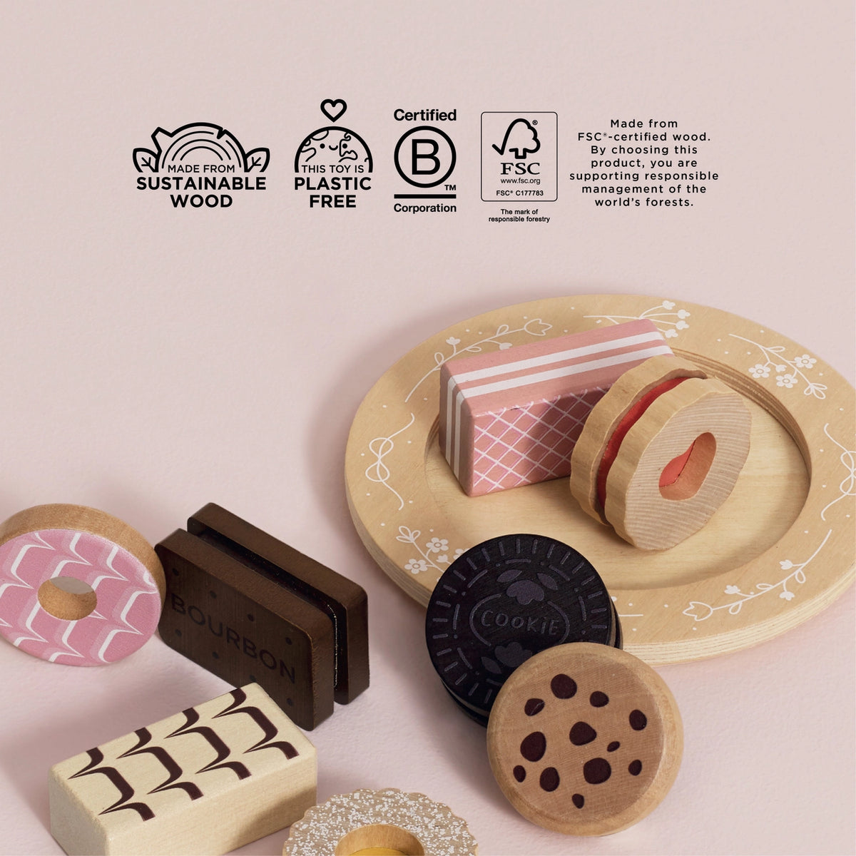Wooden Biscuit & Cookie Set