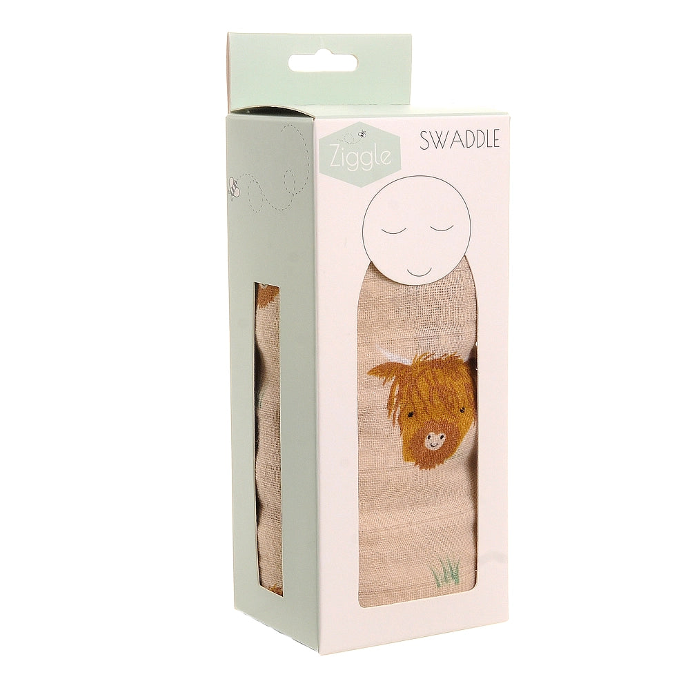 Cotton Animal Print Swaddle