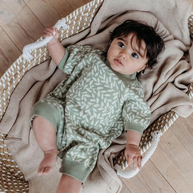 Mist Olive Branch Rue Romper