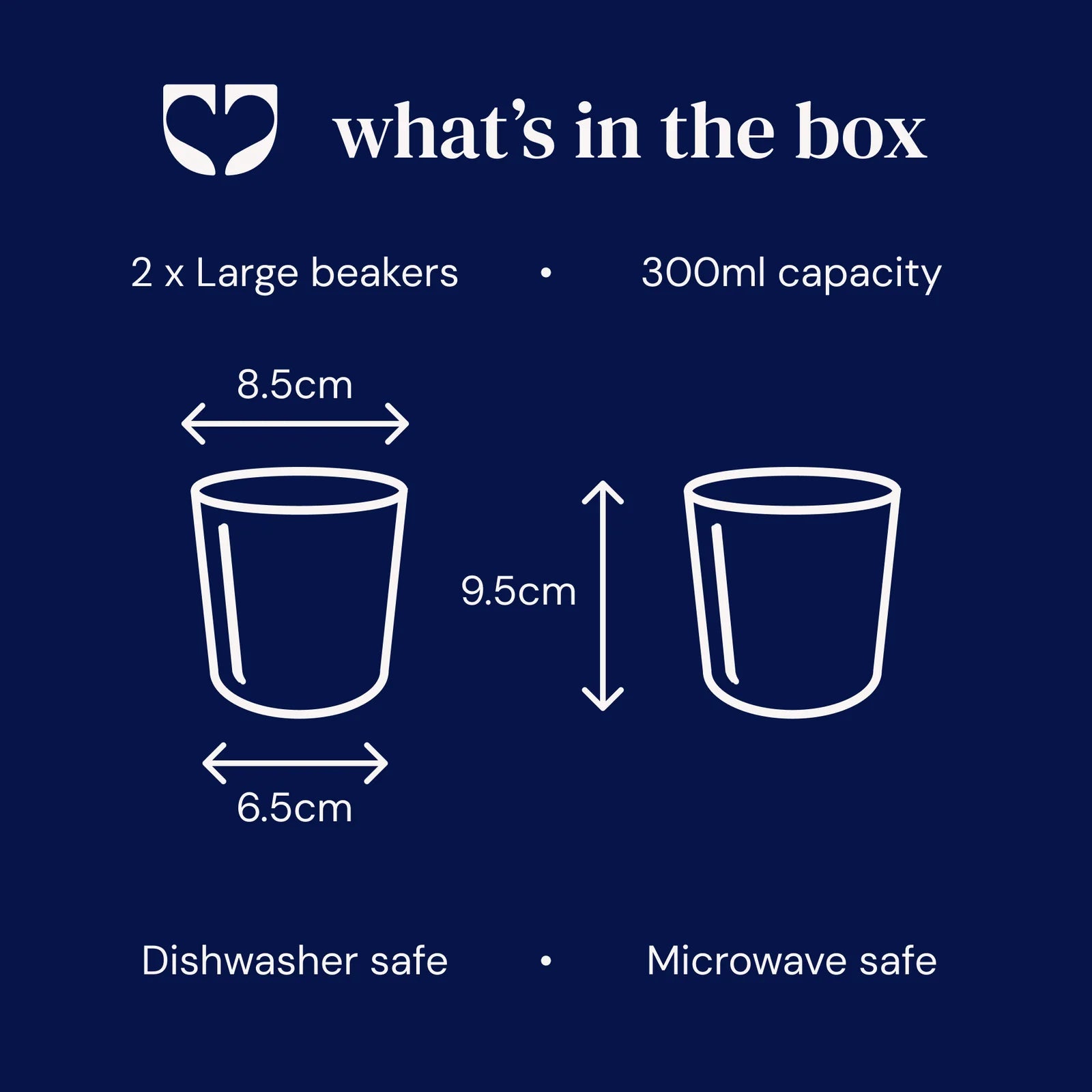 Kindred Rue Beaker (Set of 2) - Large