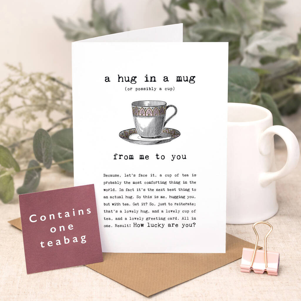 Coulson Macleod From Me To You Hug In A Mug Card With Tea Bag