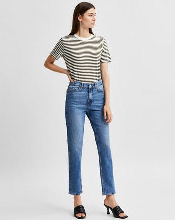 Mid Blue Slim Straight Fit Jean - Regular Length