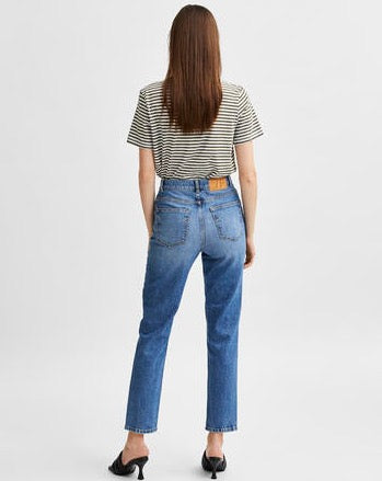 Mid Blue Slim Straight Fit Jean - Regular Length