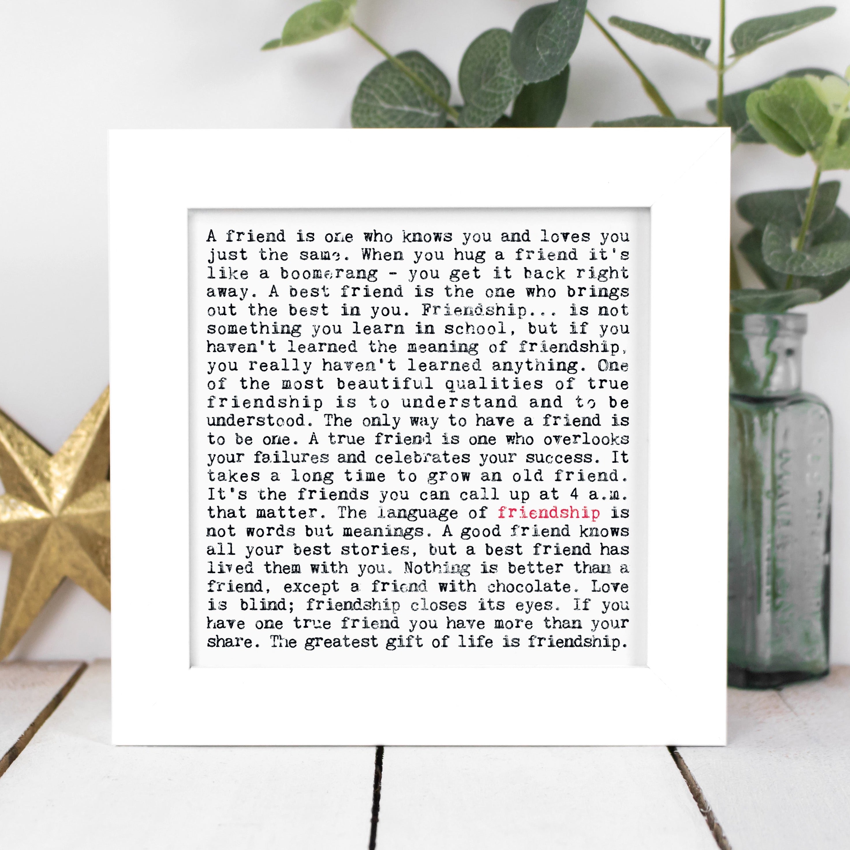 Gift Boxed Framed Wise Words Prints