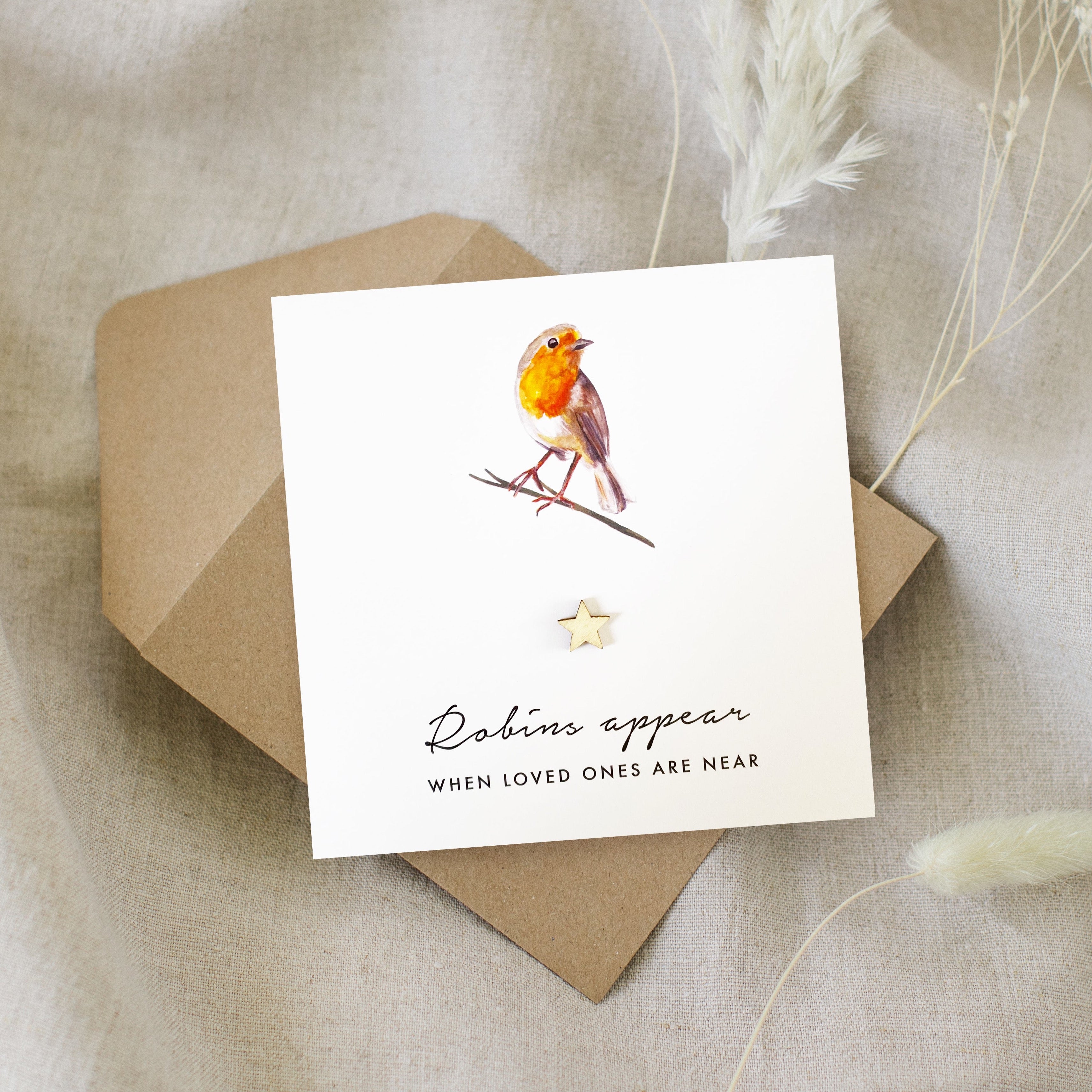 Robins Appear When Loved One's Are Near Card